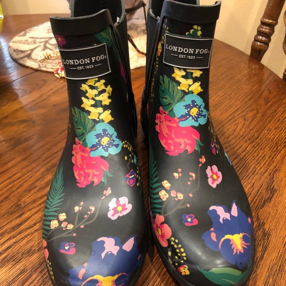 london fog rain booties